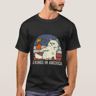 No Kings In America Black Cat Political Anti Trump T-Shirt
