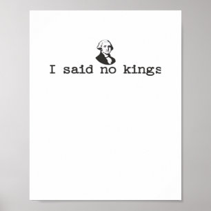 No Kings In America Bold Casual Poster