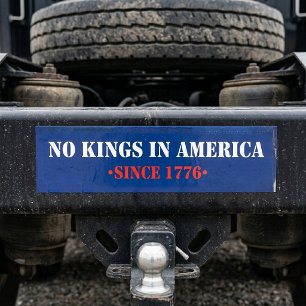 No Kings In America Bumper Sticker