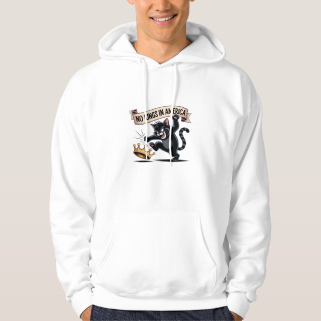 No Kings In America Classic Creative Style Hoodie (Front)
