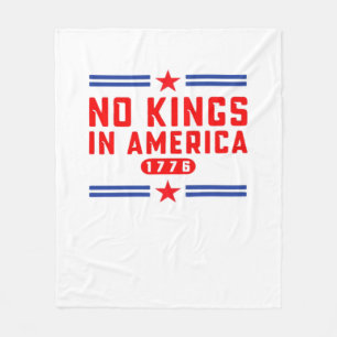 No Kings In America Classic Minimal Clean Fleece Blanket