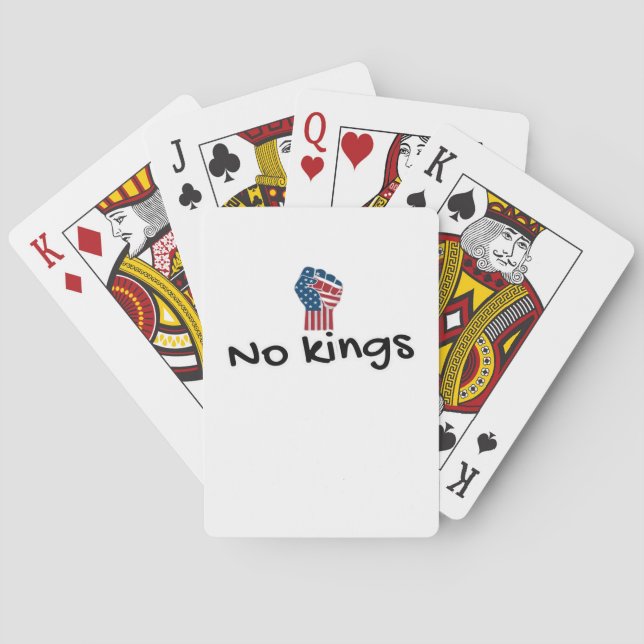 No Kings In America Classic Minimal Clean Playing Cards (Back)