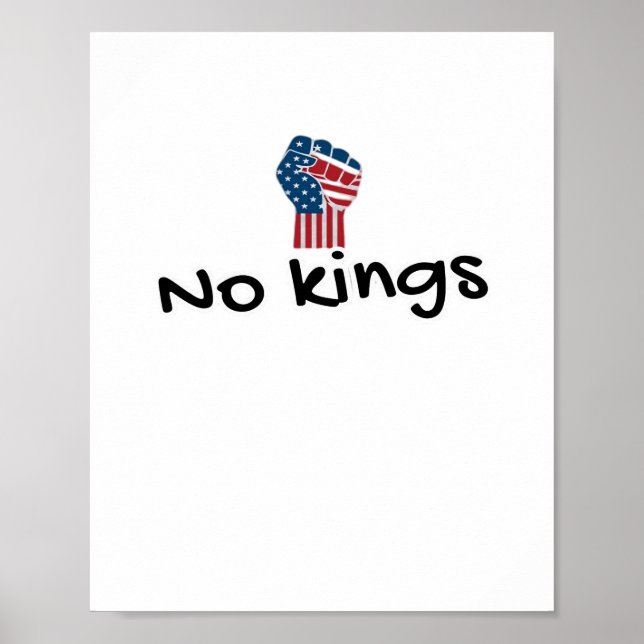 No Kings In America Classic Minimal Clean Poster (Front)