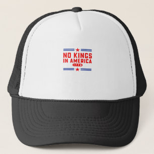 No Kings In America Classic Minimal Clean Trucker Hat