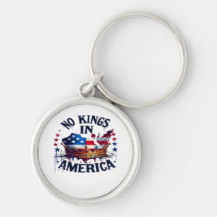 No Kings In America Classic Retro Cool Key Ring