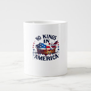 No Kings In America Classic Retro Cool Large Coffee Mug