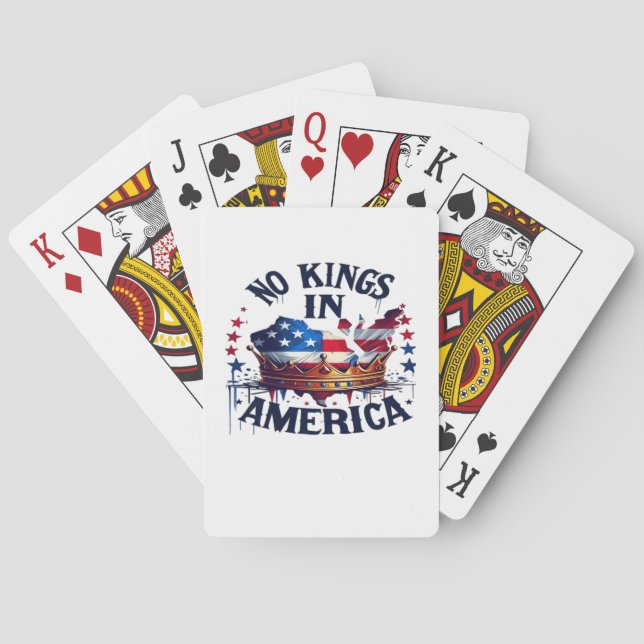 No Kings In America Classic Retro Cool Playing Cards (Back)