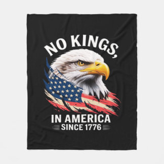 No Kings In America Classic Retro Graphic Design Fleece Blanket