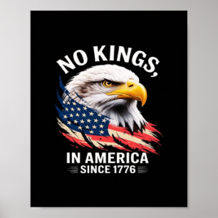 No Kings In America Classic Retro Graphic Design Poster