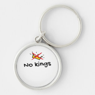 No Kings In America Classic Retro Style Key Ring