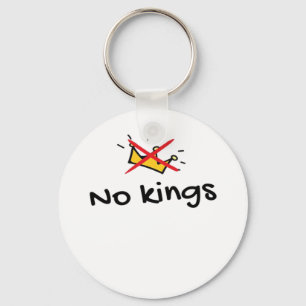 No Kings In America Classic Retro Style Key Ring