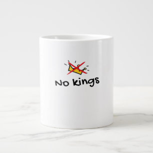 No Kings In America Classic Retro Style Large Coffee Mug