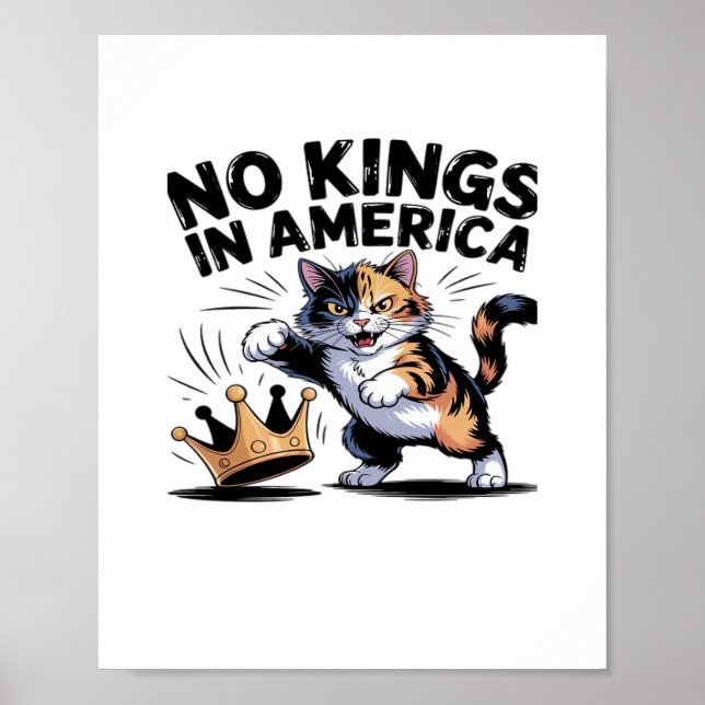 No Kings In America Classic Simple Clean Poster (Front)
