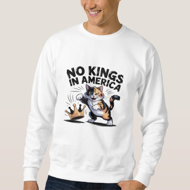 No Kings In America Classic Simple Clean Sweatshirt (Front)