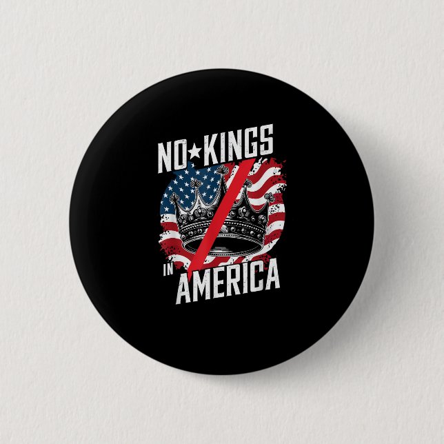 No Kings In America Court Ruling Protest Save 6 Cm Round Badge (Front)