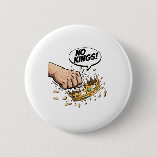 No Kings In America Creative Design 6 Cm Round Badge