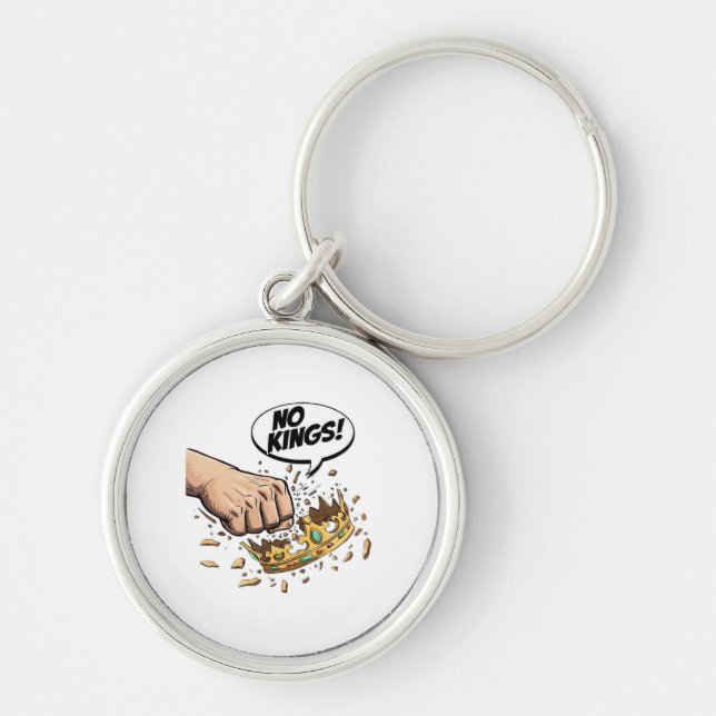 No Kings In America Creative Design Key Ring (Front)