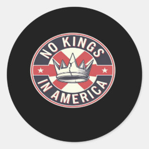 No Kings In America Creative Style Classic Round Sticker