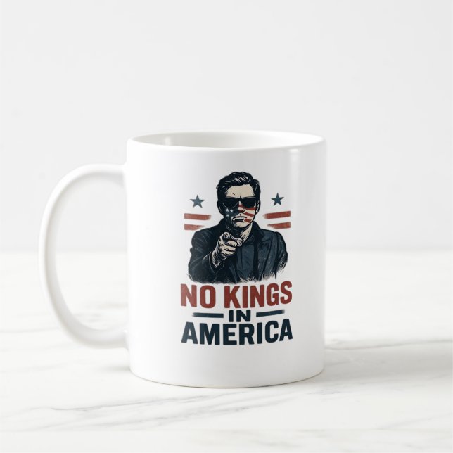 No Kings In America Defend Since 1776 Patriotic Gr Coffee Mug (Left)
