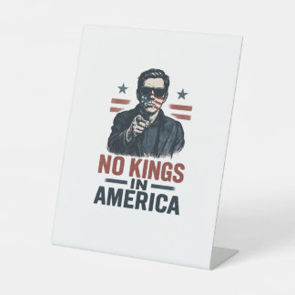 No Kings In America Defend Since 1776 Patriotic Gr Pedestal Sign
