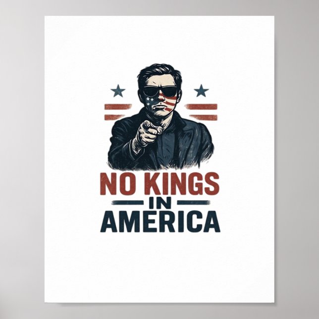 No Kings In America Defend Since 1776 Patriotic Gr Poster (Front)