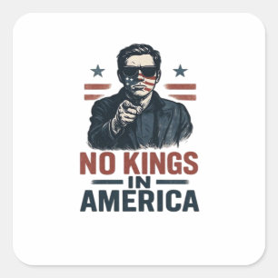 No Kings In America Defend Since 1776 Patriotic Gr Square Sticker