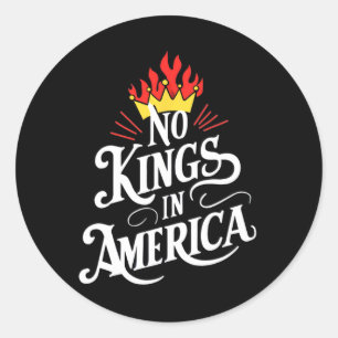No Kings In America Democracy Court Ruling Saying Classic Round Sticker
