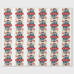No Kings in America Democracy Protest Wrapping Paper