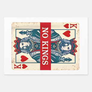 No Kings in America Democracy Protest Wrapping Paper Sheet