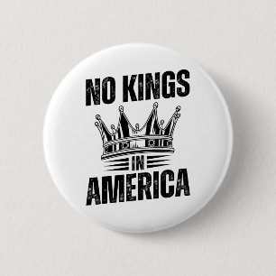No Kings In America Democracy United States Indepe 6 Cm Round Badge