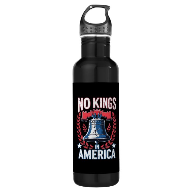 No Kings In America Design Classic Artistic Graphi 710 Ml Water Bottle (Front)