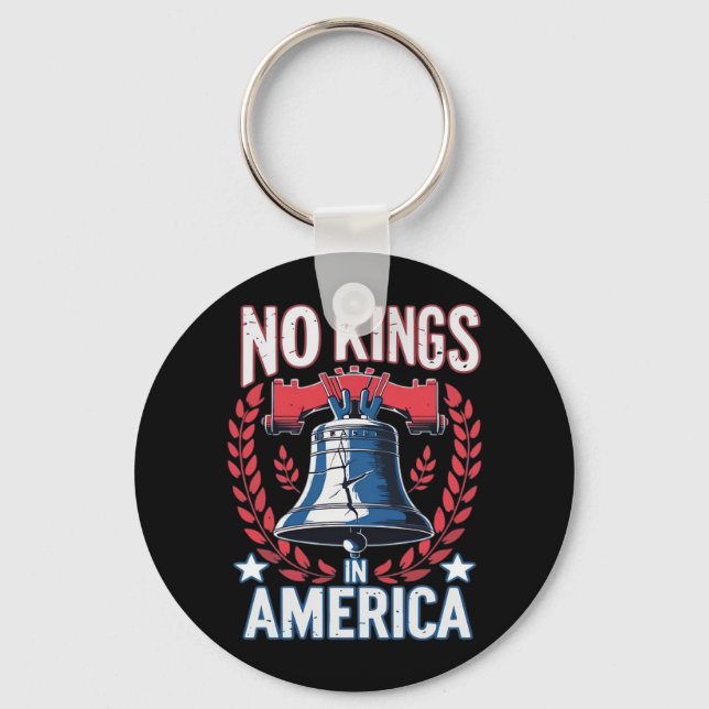 No Kings In America Design Classic Artistic Graphi Key Ring (Front)