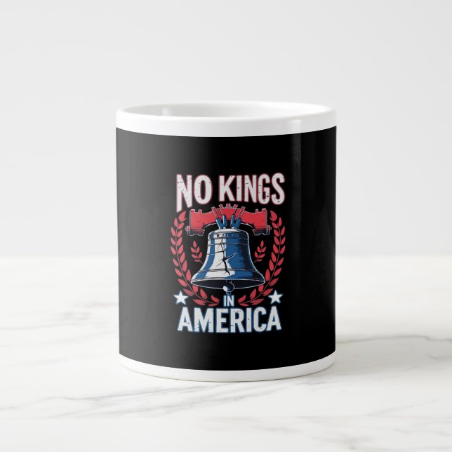 No Kings In America Design Classic Artistic Graphi Large Coffee Mug (Front)