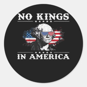 No Kings In America Doge Classic Funny Meme Round Sticker