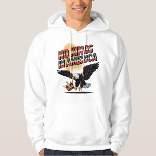 No Kings in America Eagle & Crown Art Hoodie