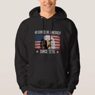 No Kings in America Eagle Flag Art Hoodie