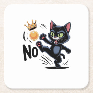 No Kings In America Essential Minimal Clean Square Paper Coaster