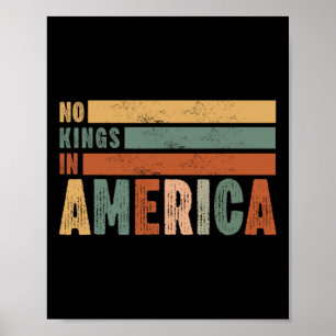 No Kings In America Flag Protest Save Democracy 11 Poster