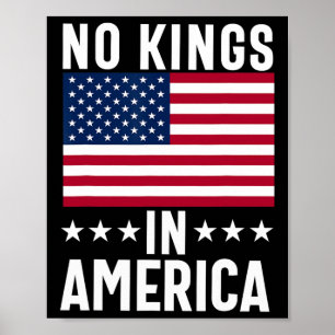 No Kings In America Flag Protest Save Democracy 18 Poster