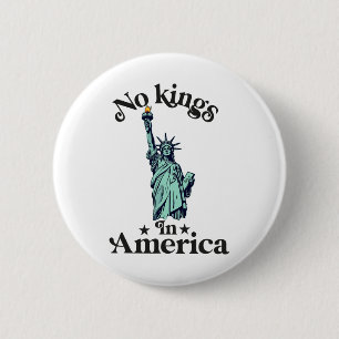 No Kings In America Flag Protest Save Democracy 2 6 Cm Round Badge