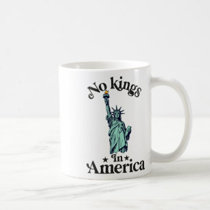 No Kings In America Flag Protest Save Democracy 2 Coffee Mug
