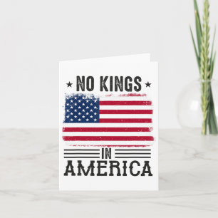 No Kings In America Flag Protest Save Democracy 3 Card