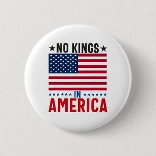 No Kings In America Flag Protest Save Democracy 4 6 Cm Round Badge