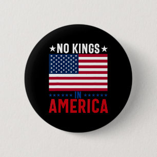 No Kings In America Flag Protest Save Democracy 5 6 Cm Round Badge