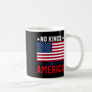 No Kings In America Flag Protest Save Democracy 5 Coffee Mug
