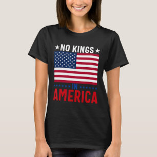No Kings In America Flag Protest Save Democracy 5 T-Shirt