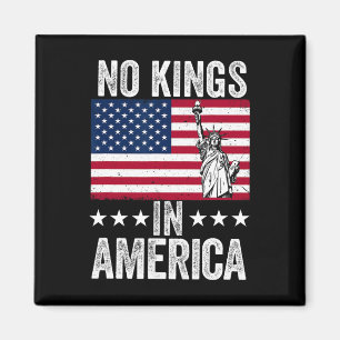 No Kings In America Flag Protest Save Democracy 9 Magnet