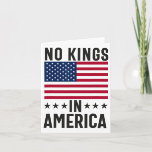 No Kings In America Flag Protest Save Democracy Card