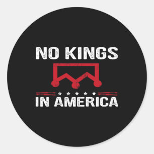 No Kings In America Flag Protest Save Democracy Si Classic Round Sticker