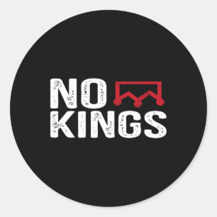 No Kings In America Flag Protest Save Democracy Si Classic Round Sticker